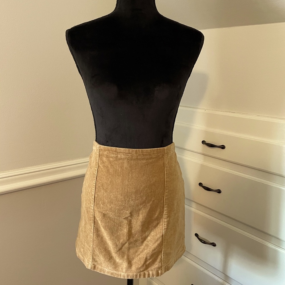Camel corduroy skirt